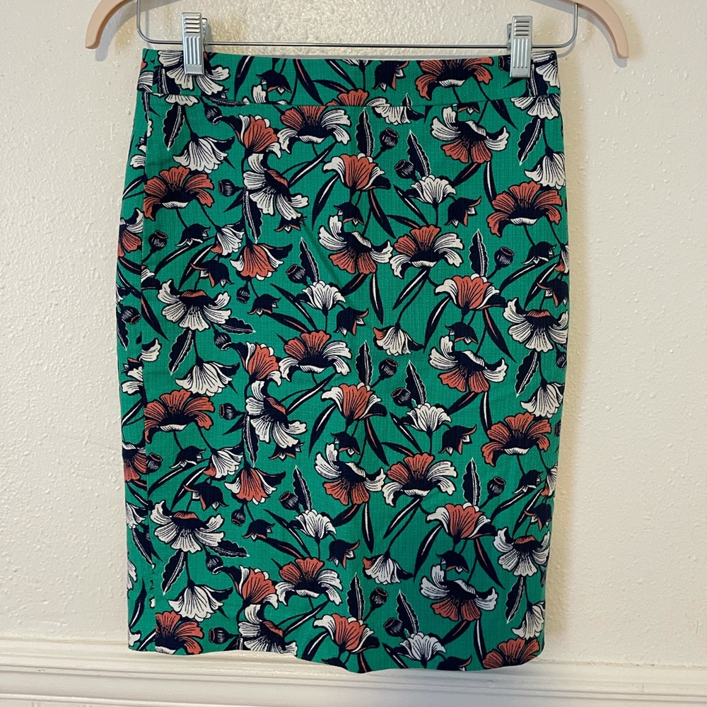 J. Crew Floral Skirt, Size 0